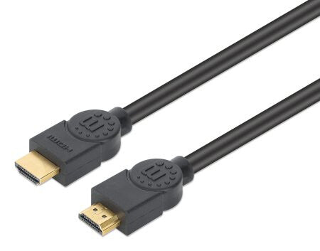Manhattan HDMI 4K@60Hz Cable with Ethernet, CL3 In-Wall Rated, 10m, Suitable for ALL 4K & 1080p/HD Uses, Black, Premium High Speed, Lifetime Warranty, Same 4K@60Hz Performance as HD2MM10MA (CL2 Rated)