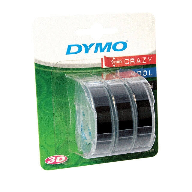 DYMO Authentic Embossing Label Tape | 9 mm x 3 m rolls | White Print on Black | Self-Adhesive | for Embossing - image 9