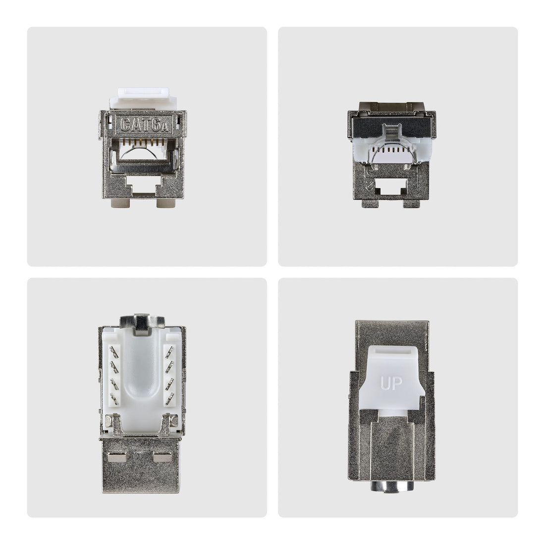 StarTech.com Shielded Cat6a Keystone Jack, 10-Pack RJ45 Ethernet Keystone Jacks, STP Cat6a Wall Jack - image 5