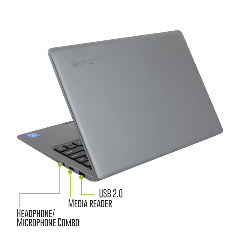 Entity Book 11 - 11.6in Cloudbook Laptop Intel® Celeron® Dual-Core N4020 29.5 cm (11.6") HD 4 GB LPDDR5-SDRAM 128 GB eMMC Wi-Fi 5 (802.11ac) Windows 11 Home Grey