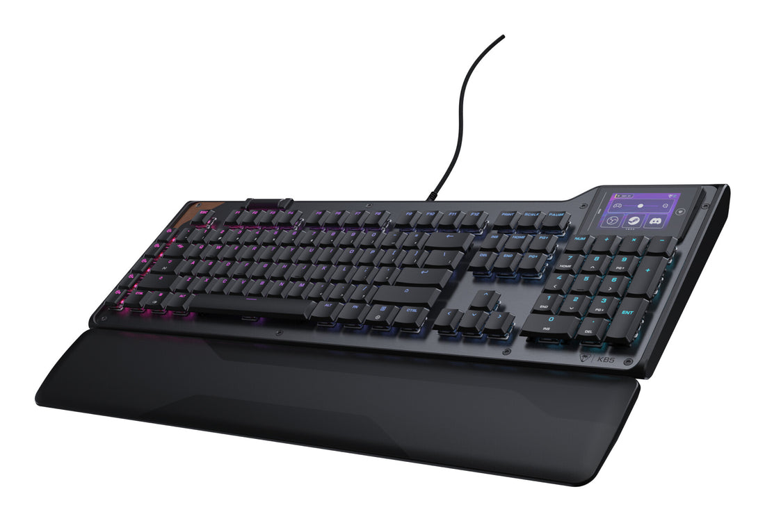 Turtle Beach Command Series KB5 Full-Size Wired Mechanical Gaming Keyboard with 2.4” Touchscreen, Titan