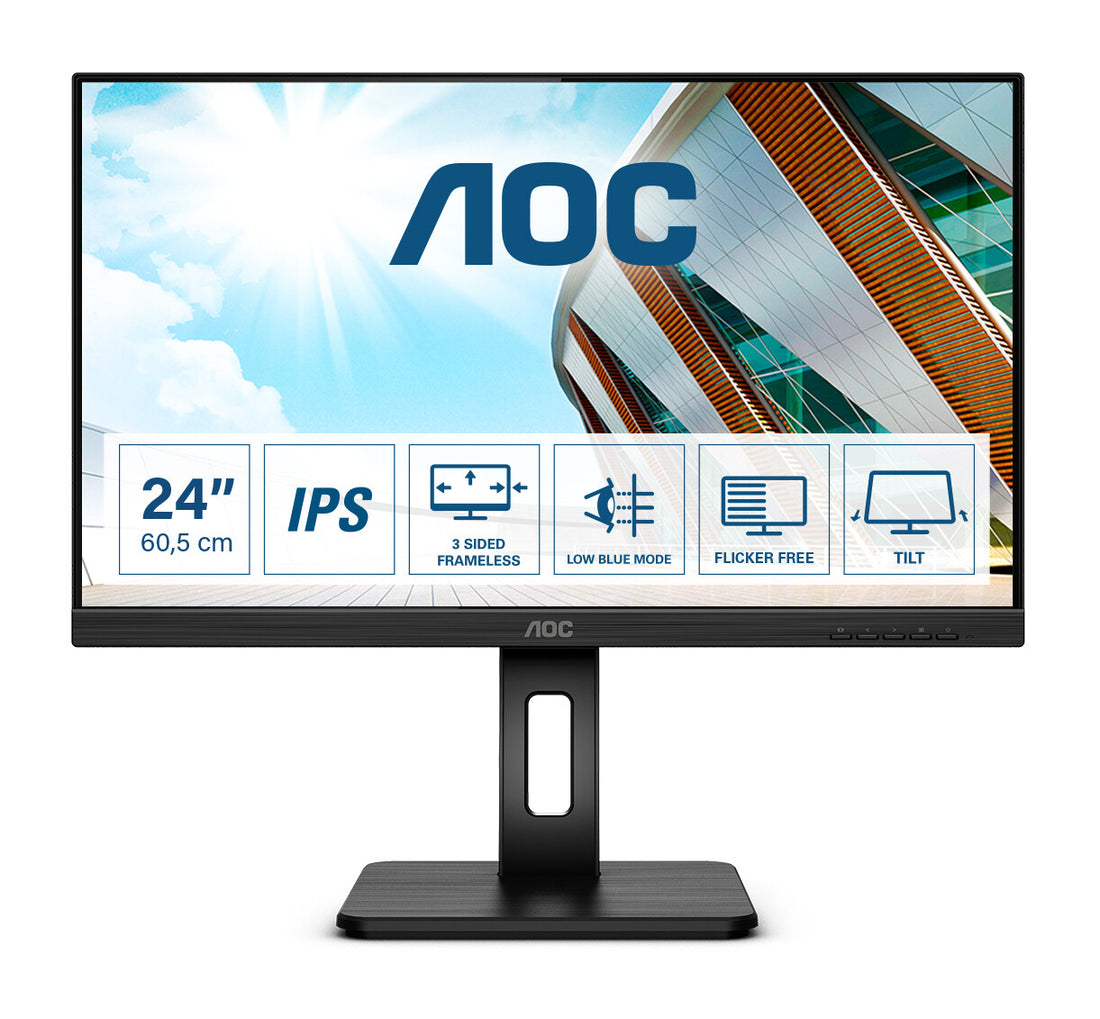AOC P2 Q24P2Q computer monitor 23.8" 2560 x 1440 pixels Quad HD LED Black