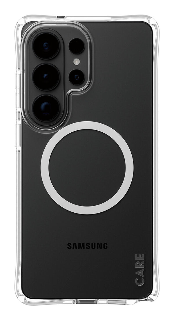 PanzerGlass CARE™ by ® Samba Case Transparent w. White Qi Samsung Galaxy S26 Ultra