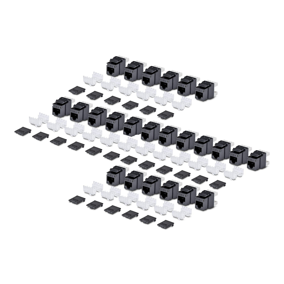 StarTech.com Cat6 Keystone Jack, 24-Pack RJ45 Ethernet Keystone Jacks, UTP Cat6 Wall Jack, 180-Degree 110 - image 6