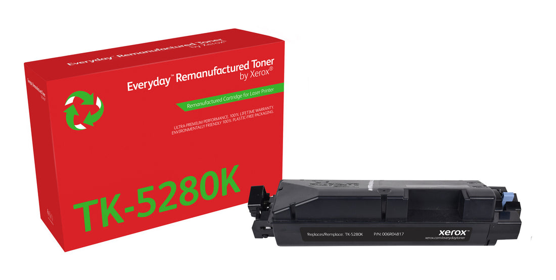 Everyday Black Remanufactured Toner by Xerox compatible with Kyocera TK-5280K, Standard capacity