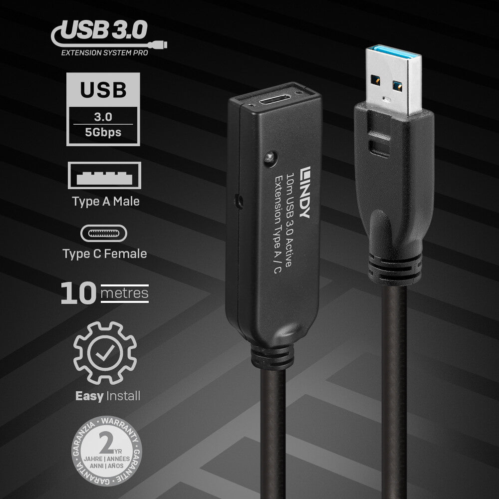 Lindy 10m USB 3.0 Active Extension Type A to C - image 4