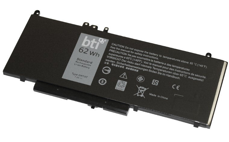 BTI Replacement Battery for Latitude E5470 E5570 replacing OEM part number 6MT4T 7.6V 8157mAh