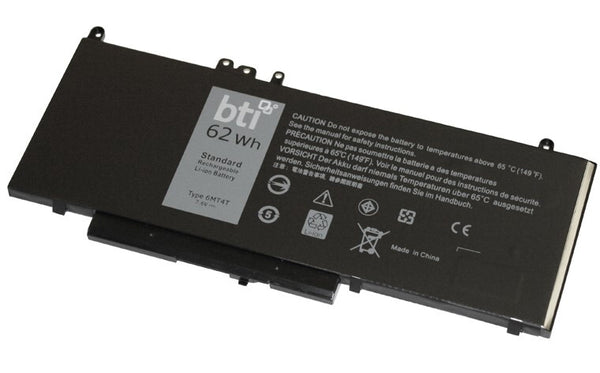 BTI 0D074 compatible 62Wh 4-cell battery for Dell Latitude E5470 E5570 Precision 3510