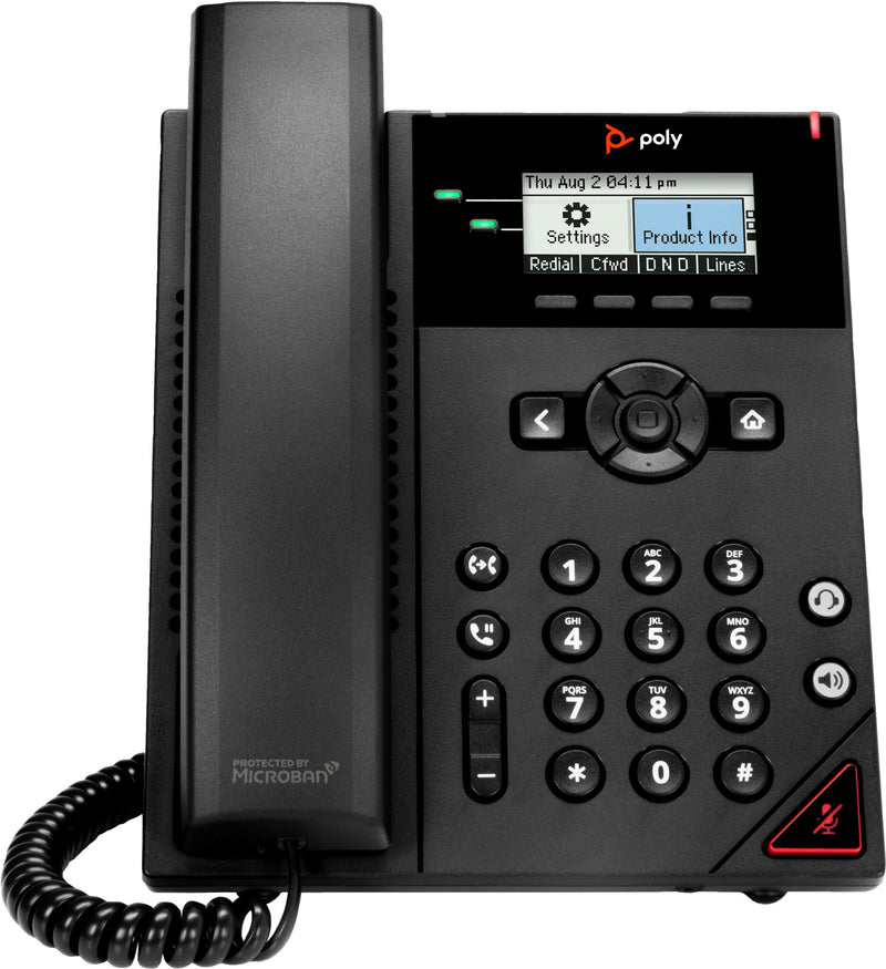 Poly OBi VVX 150 2-Line IP Phone and PoE-enabled