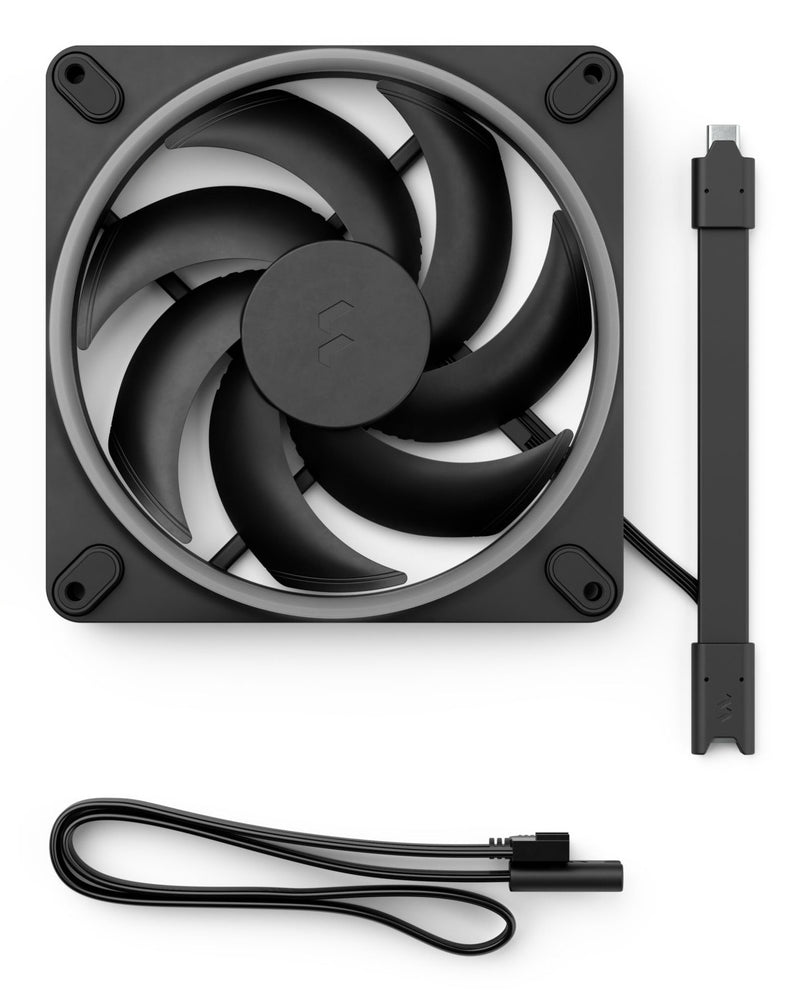 Fractal Design Momentum 14 ARGB 140mm PWM Case Fans (Black, 3-Pack)