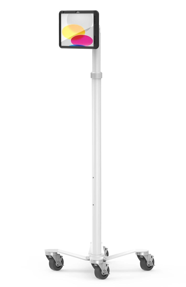 Compulocks iPad 10th-11th (A16) Gen, Mount with Cable-free Charging Medical Rolling Cart Black