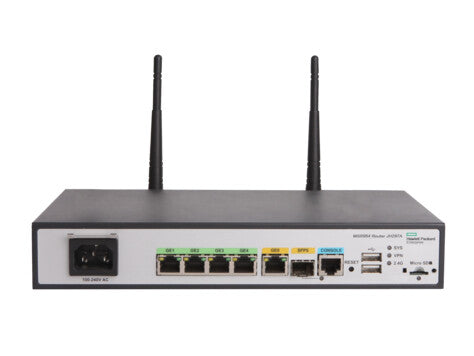 HPE MSR954-W 1GbE SFP (WW) 2GbE-WAN 4GbE-LAN Wireless 802.11n CWv7 wireless router Gigabit Ethernet Single-band (2.4 GHz) Grey