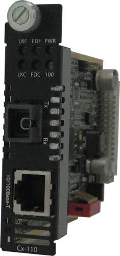 Perle CM-110-M1SC2D network media converter Internal 100 Mbit/s 1310 nm Multi-mode Black