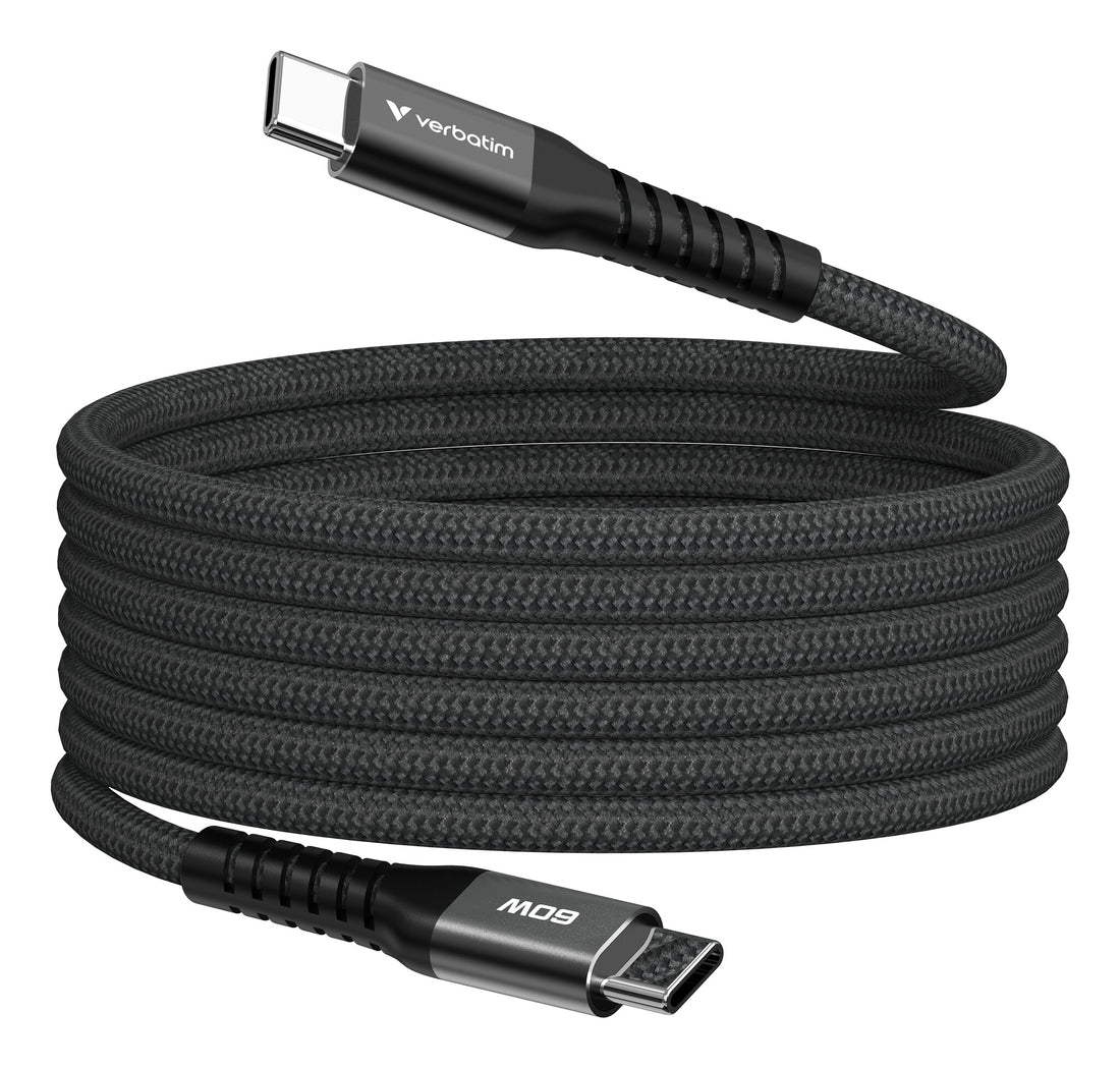 Verbatim Sync & Charge Magnetic Cable - 60W USB-C to USB-C 120 cm Black