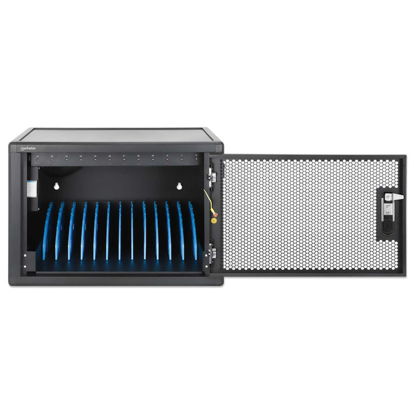 Manhattan Laptop Charging Cabinet Desktop (or trolley) via USB-C 65W 16" 12-bay, Suitable for USB-C laptops - image 10
