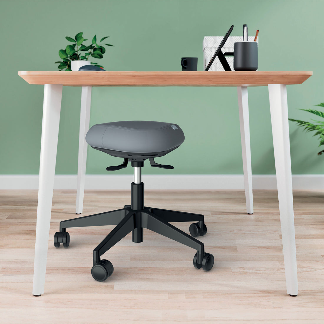 Leitz Ergo Active Sitting Stool with Wheels and Wobble Comfort Seat - image 8