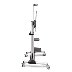 StarTech.com Rolling TV Cart/Stand On Wheels For 60-100inch Flat Screens Up To 220lb (100kg), Height Adjustment via Hand Crank, Mobile/Portable Trolley Mount