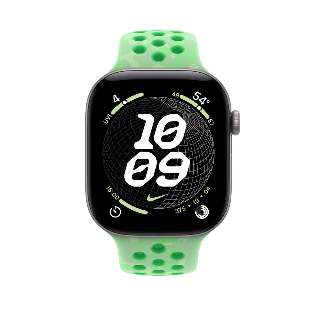Apple 46mm Green Spark Nike Sport Band - S/M - image 3
