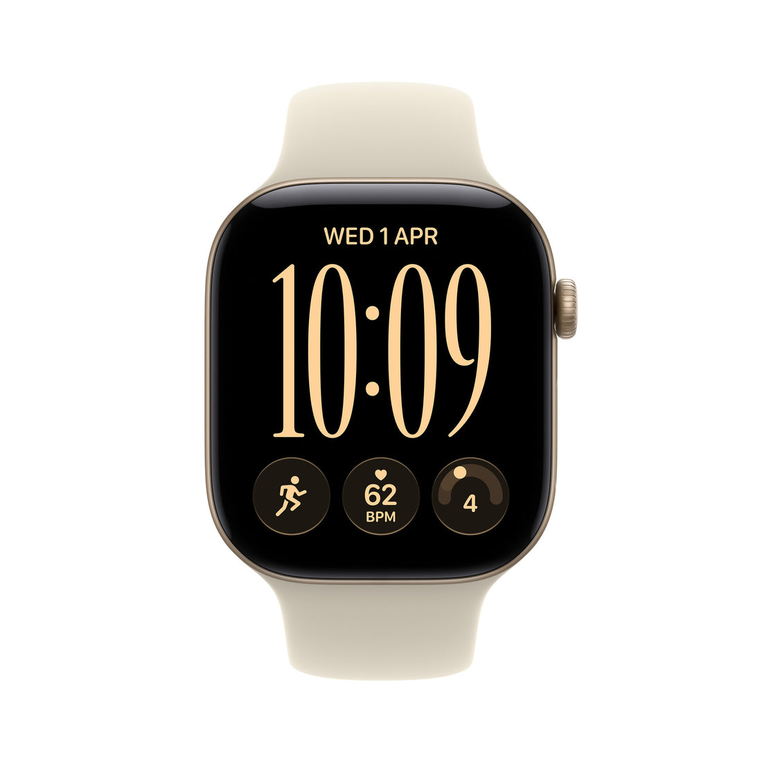 Apple Watch Series 12 GPS 46mm Light Gold Aluminium Case with Sand Sport Band - S/M - image 2