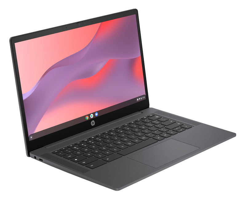 HP Chromebook 14a-nf0002na Intel® N N100 35.6 cm (14") HD 4 GB LPDDR5-SDRAM 128 GB eUFS Wi-Fi 6E (802.11ax) ChromeOS Silver