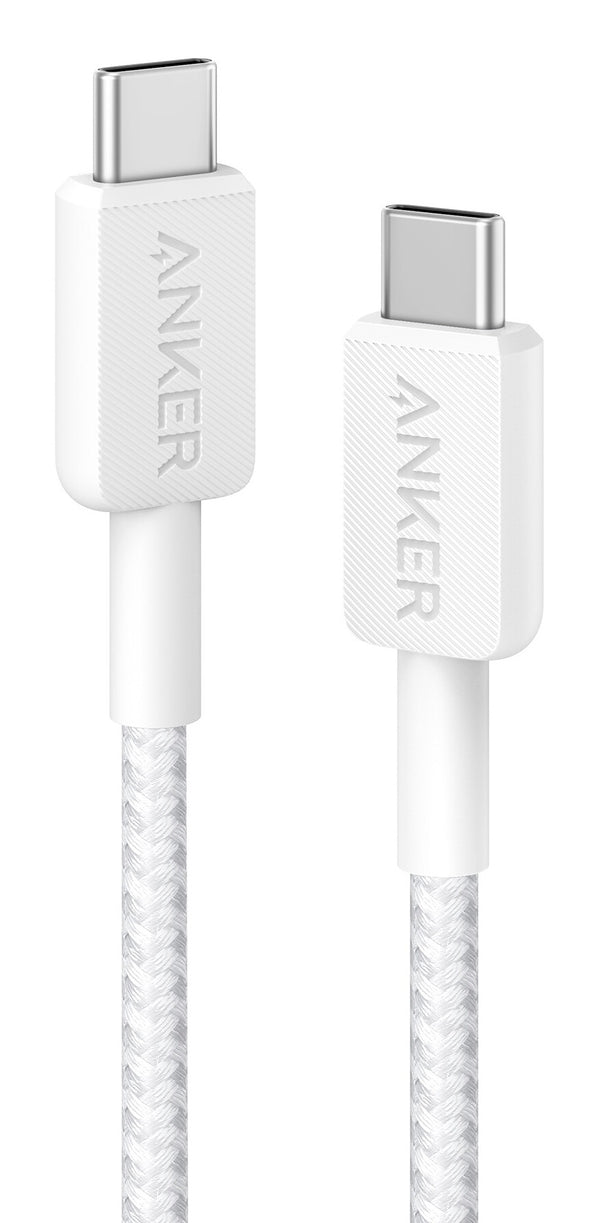 Anker Braided USB-C to USB-C Charging Cable 0.9 m, White