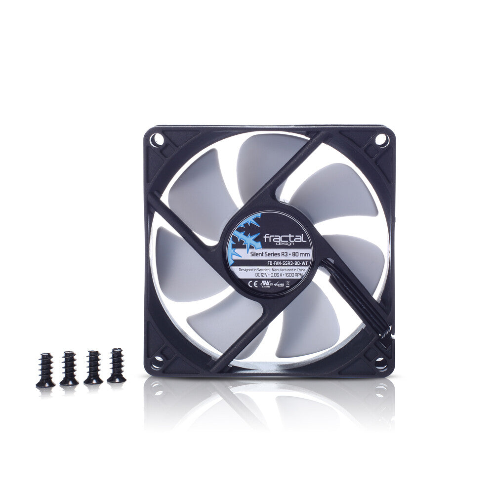 Fractal Design Silent Series R3 80 mm Computer case Fan 8 cm Black, White - image 2