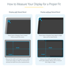 StarTech.com Monitor Privacy Screen for 20 inch PC Display - Computer Screen Security Filter - Blue Light Reducing Screen Protector Film - 16:9 Widescreen - Matte/Glossy - +/-30 Degree