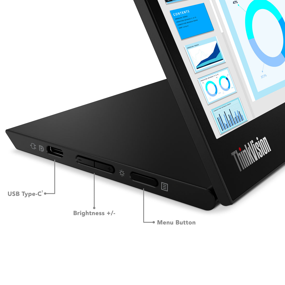 Lenovo ThinkVision M14d computer monitor 14" 2240 x 1400 pixels 2.2K LED Black - image 10