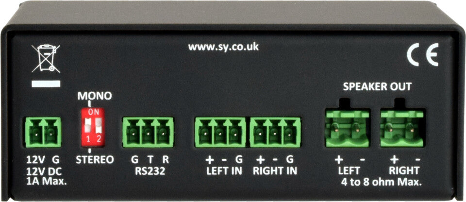 SY Electronics SY-1A-25R audio amplifier 2.0 channels Performance/stage Black