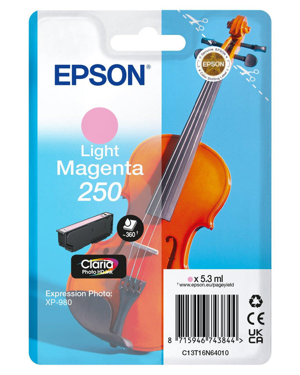 Epson Singlepack Light Magenta 250 Violin Claria Photo HD Ink