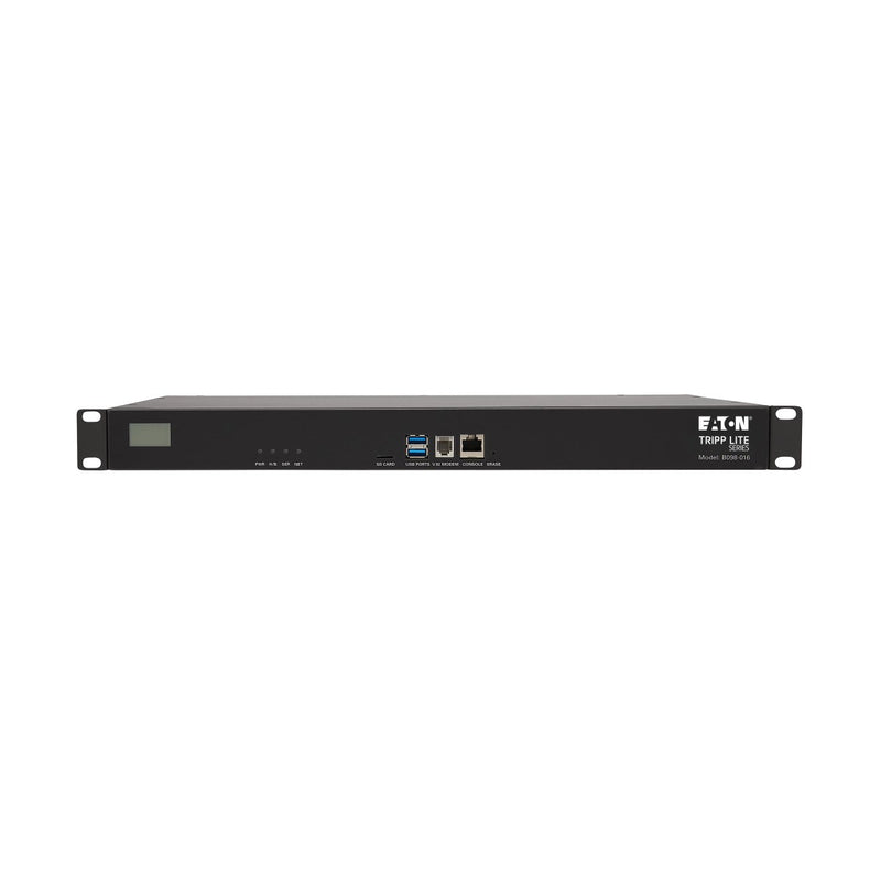 Tripp Lite B098-016 16-Port Console Server, USB Ports (2) - Dual GbE NIC, 16 Gb Flash, SD Card, Desktop/1U Rack, TAA