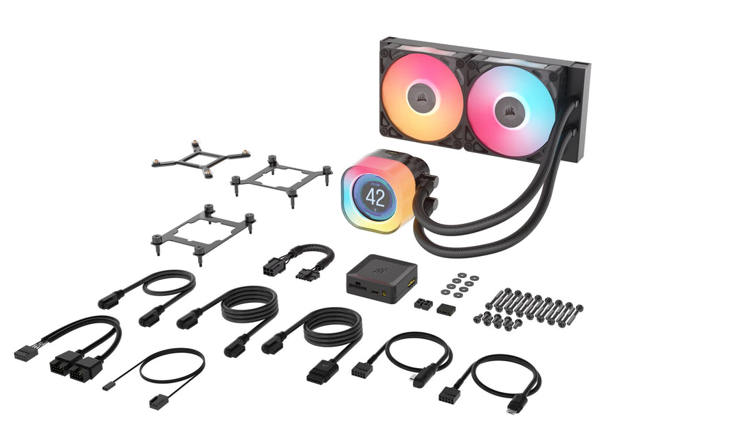 Corsair iCUE LINK TITAN 240 RX LCD Processor All-in-one liquid cooler 12 cm Black - image 7