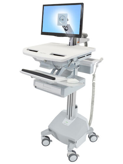 Ergotron StyleView Aluminium, Grey, White Flat panel Multimedia cart