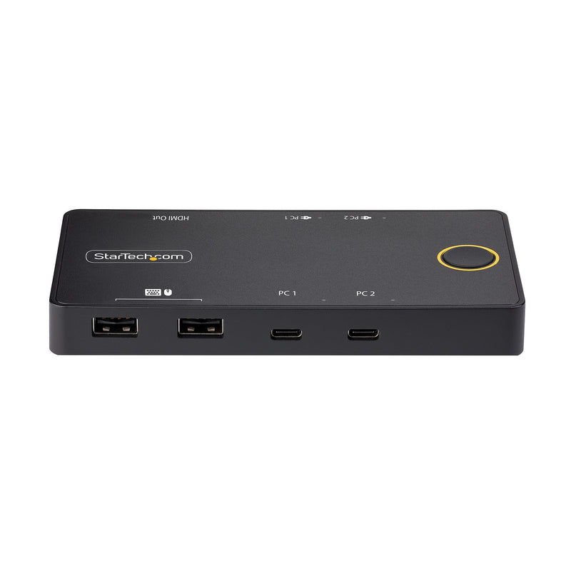 StarTech.com 2-Port USB-C KVM Switch, Single-4K 60Hz HDMI Monitor, Dual-100W Power Delivery Pass-through Ports, Bus Powered, USB Type-C/USB4/Thunderbolt 3/4 Compatible - Small Form Factor