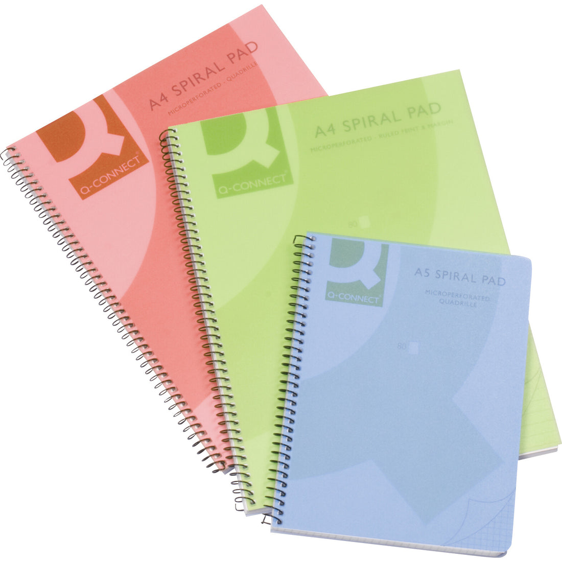 Q-CONNECT Spiral Notepad A5, PP cover, lined, 6-holes – Green - image 2
