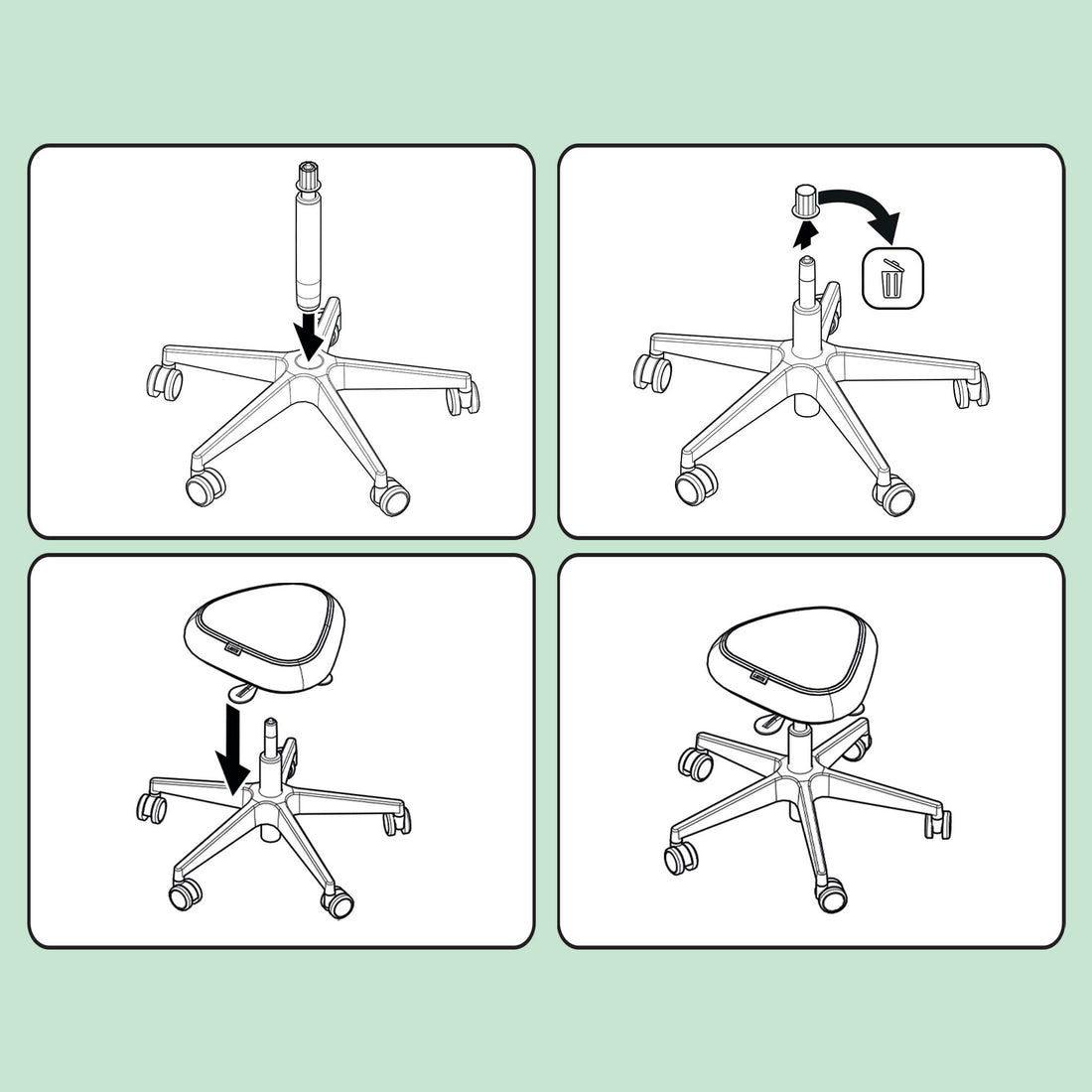 Leitz Ergo Active Sitting Stool with Wheels and Wobble Comfort Seat - image 9