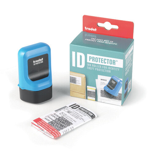 Trodat ID Protector Ink Roller, Sky-Blue, Black Pad, Eng Packaging Instruction Sheet En - image 3