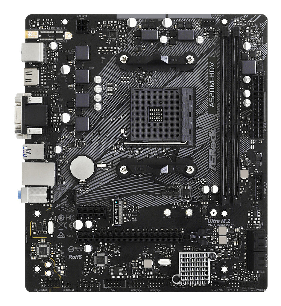 Asrock A520M-HDV AMD A520 Socket AM4 micro ATX - image 2
