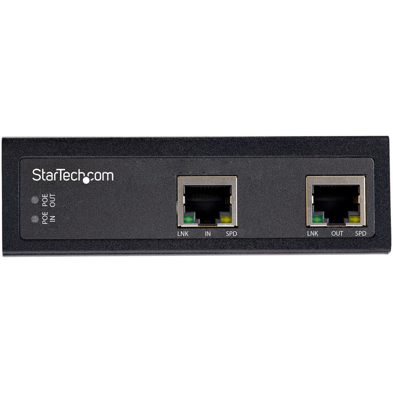 StarTech.com Industrial Single Port Gigabit PoE Extender - 60W 802.3bt PoE /PoE+/ PoE++ - 100m/ 330ft - Power Over Ethernet Network Range Extender - IP-30 - -40C to +75C