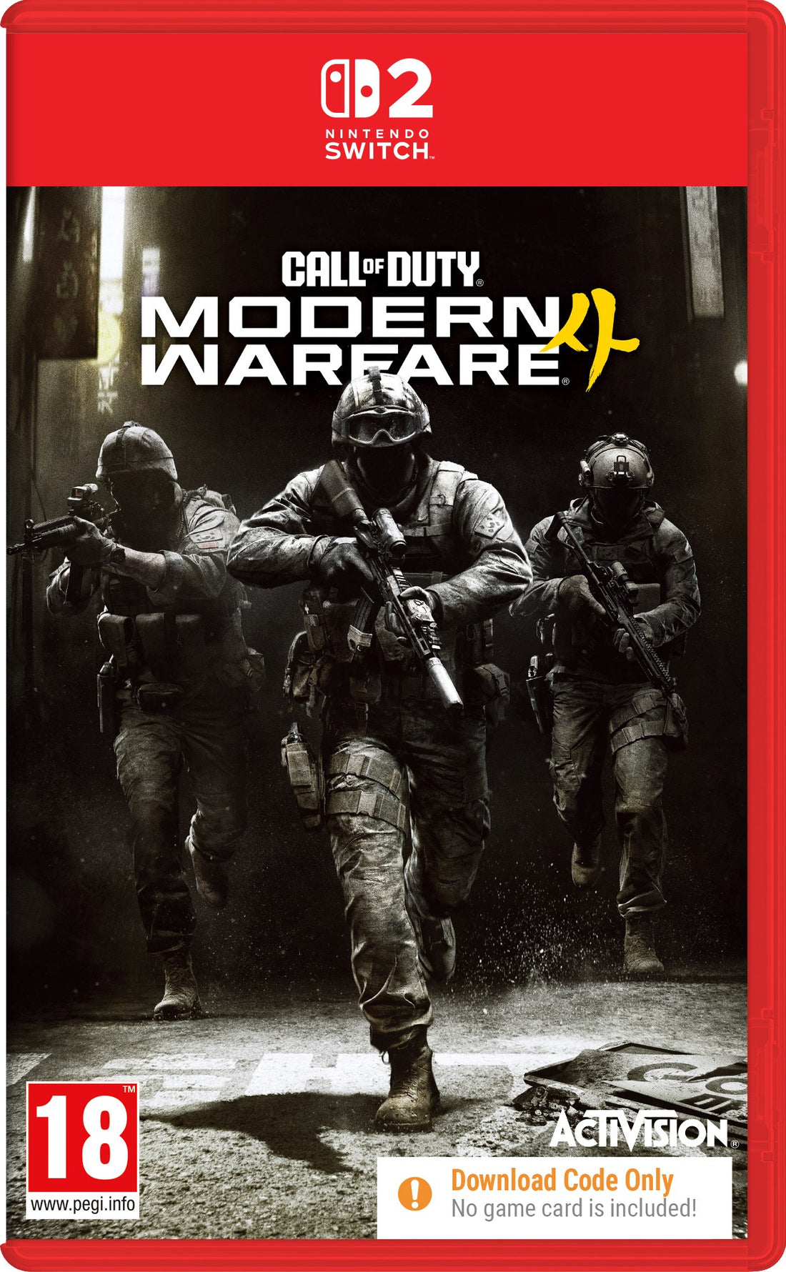 Call of Duty Modern Warfare 4 Nintendo Switch 2 case front, download code in box (PEGI 18)