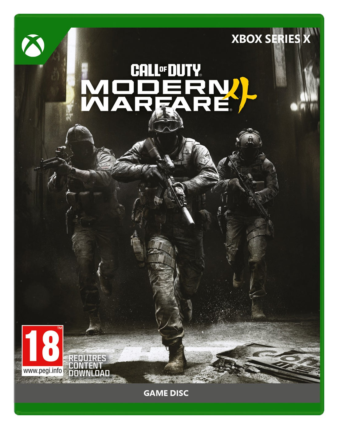 Call of Duty Modern Warfare 4 Xbox Series X game case front (PEGI 18)
