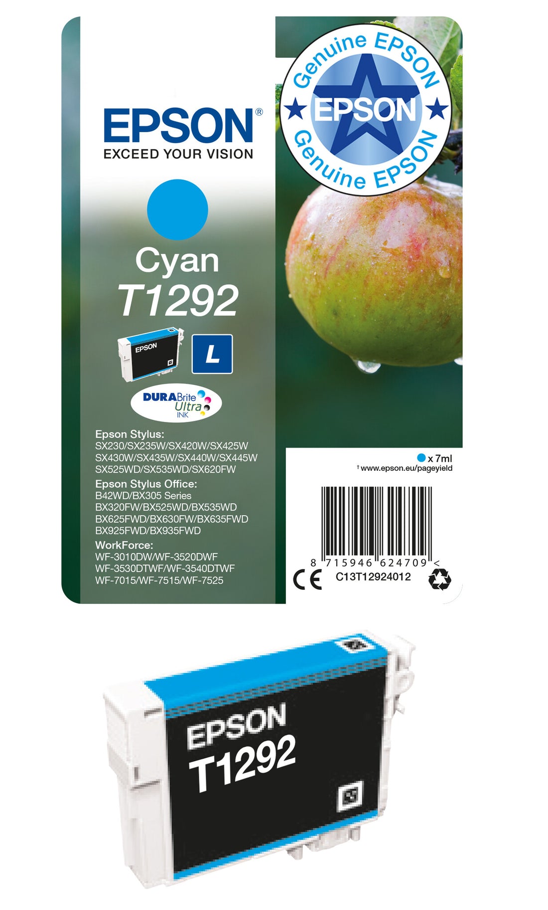 Epson T1292 Apple DURABrite Ultra Single Cyan Ink - image 8