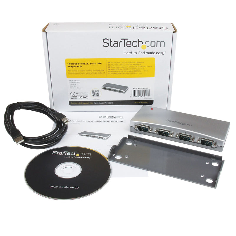 StarTech.com 4 Port USB to RS232 Serial DB9 Adapter Hub | Back to the ...