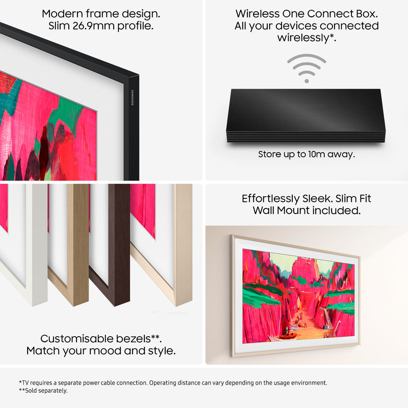 Samsung 2025 75" The Frame Pro Art Mode Neo QLED 4K HDR Smart TV 190.5 cm (75") 4K Ultra HD Wi-Fi Black