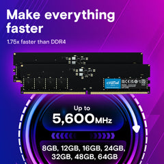 Crucial CT2K64G56C46U5 memory module 128 GB 2 x 64 GB DDR5 5600 MHz