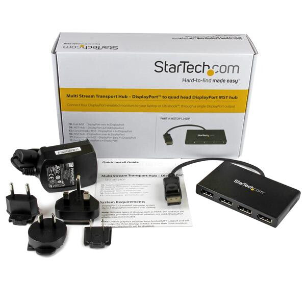 StarTech.com 4-Port Multi Monitor Adapter - DisplayPort 1.2 MST Hub - 4x 1080p - DisplayPort Video Splitter - image 9