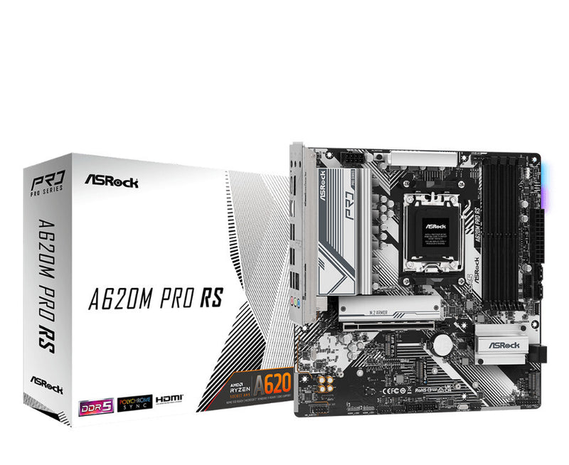 Asrock A620M Pro RS AMD A620 Socket AM5 micro ATX