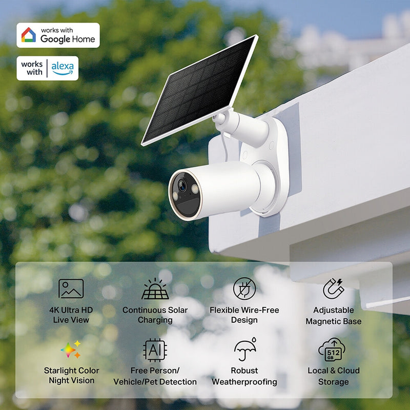 TP-Link Tapo Solar-Powered Security Camera Kit 1 × C460, 1 × A201