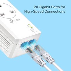 TP-Link AV1000 2-Port Gigabit Passthrough Powerline Starter Kit