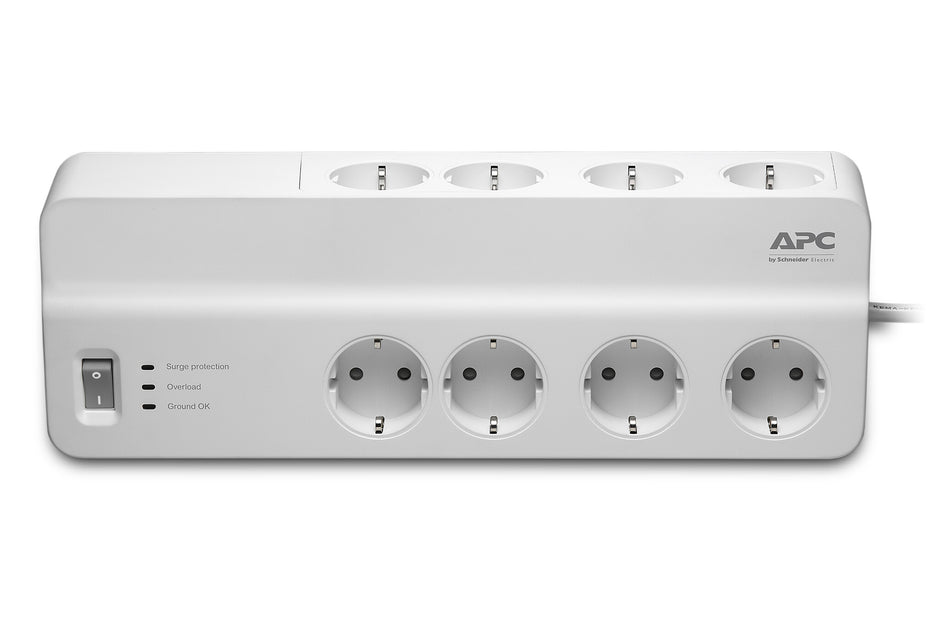APC SurgeArrest Essential White 8 AC outlet(s) 230 V 2 m | Back to the ...